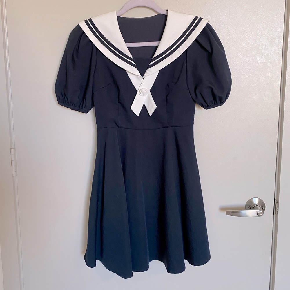 Sailor mini dress navy blue